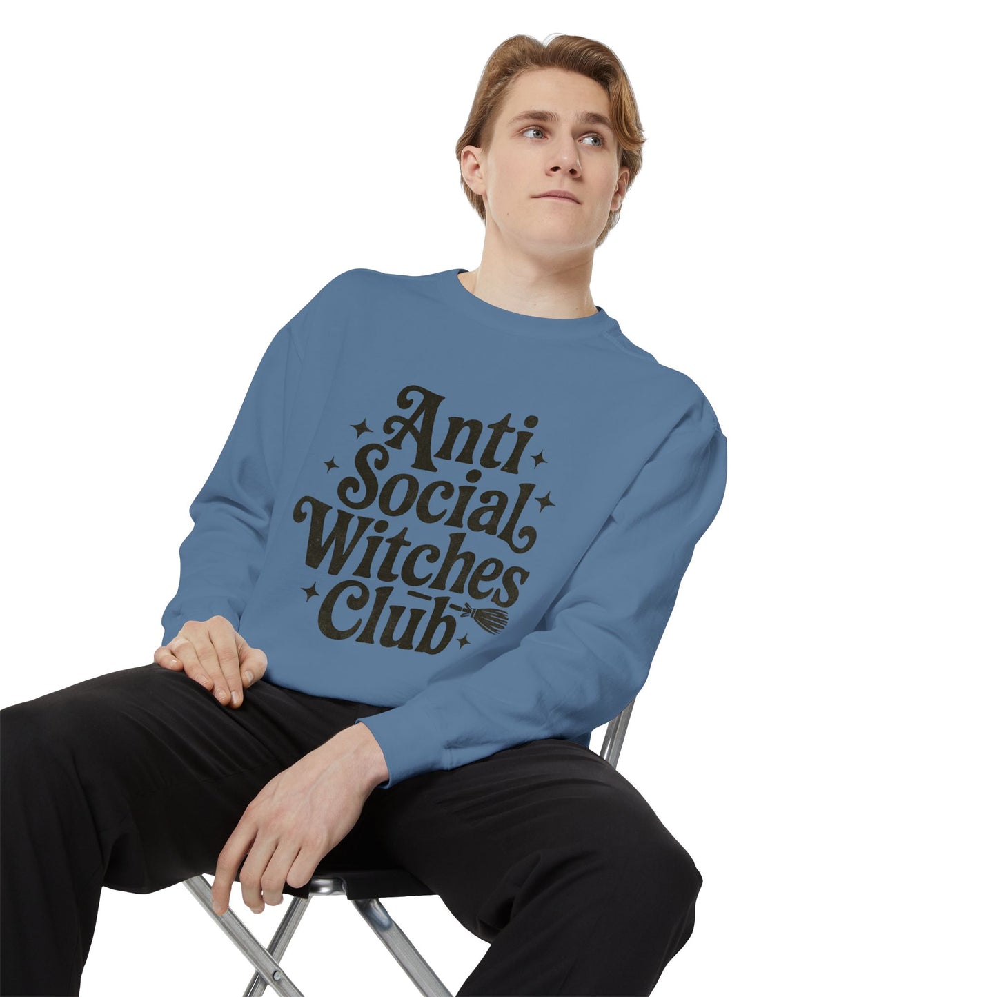 Anti Social Witches Club Sweatshirt | Cozy Unisex Apparel, Gift for Witches, Fall Fashion, Halloween Style, Everyday Wear