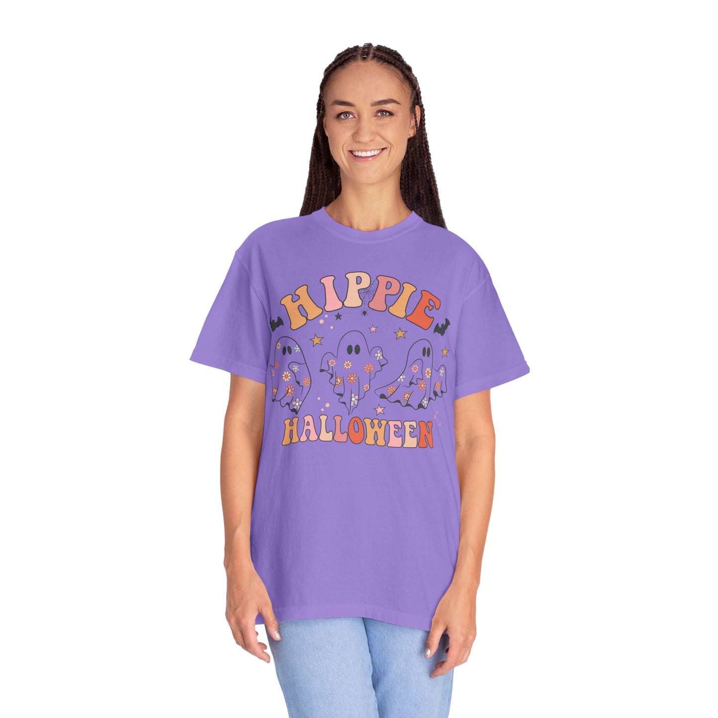 Hippie Halloween T-Shirt | Unisex Garment-Dyed Tee for Festive Fun, Casual Wear, Halloween Party, Fall 2023