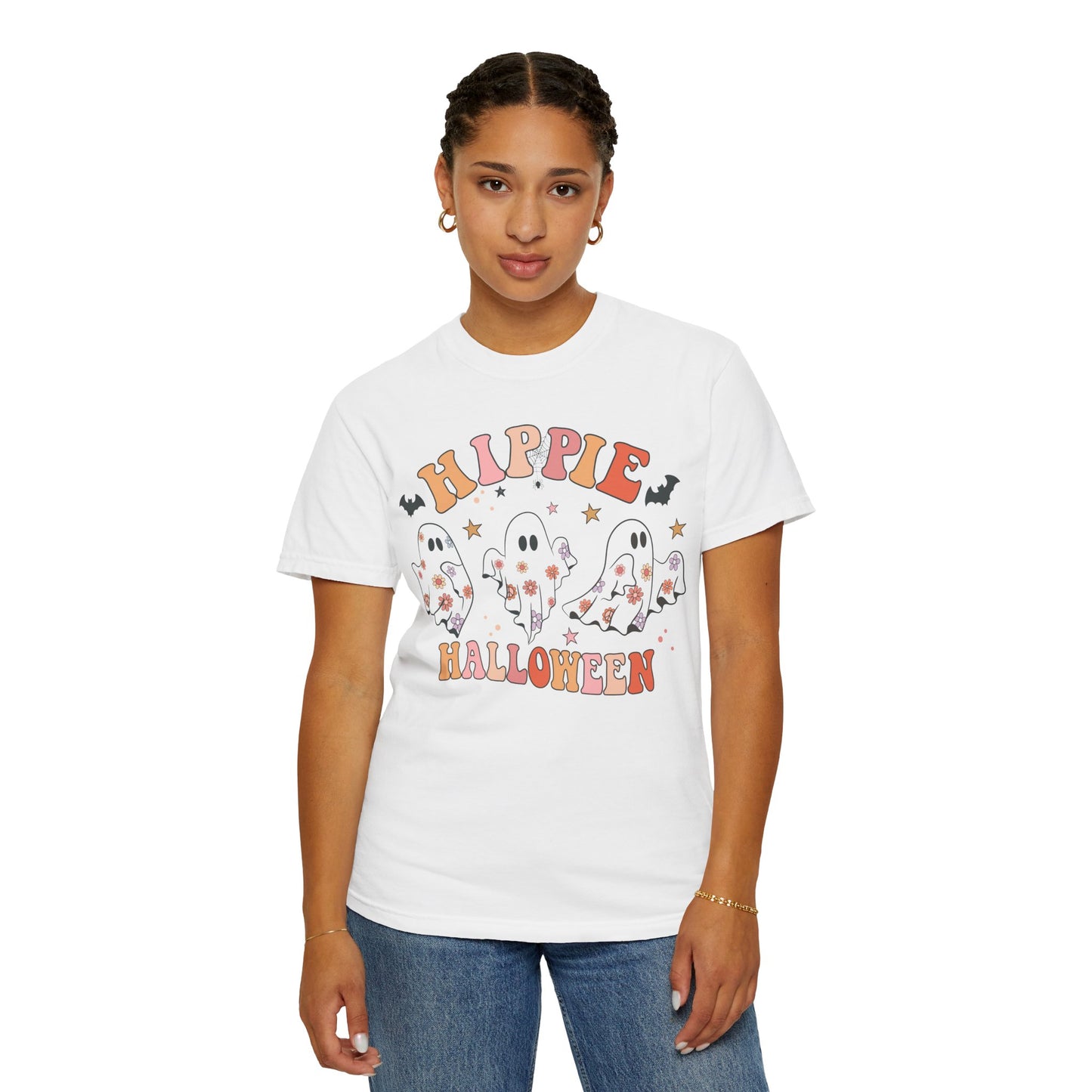 Hippie Halloween T-Shirt | Unisex Garment-Dyed Tee for Festive Fun, Casual Wear, Halloween Party, Fall 2023
