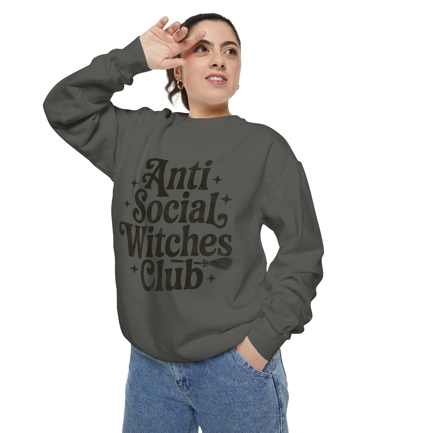 Anti Social Witches Club Sweatshirt | Cozy Unisex Apparel, Gift for Witches, Fall Fashion, Halloween Style, Everyday Wear