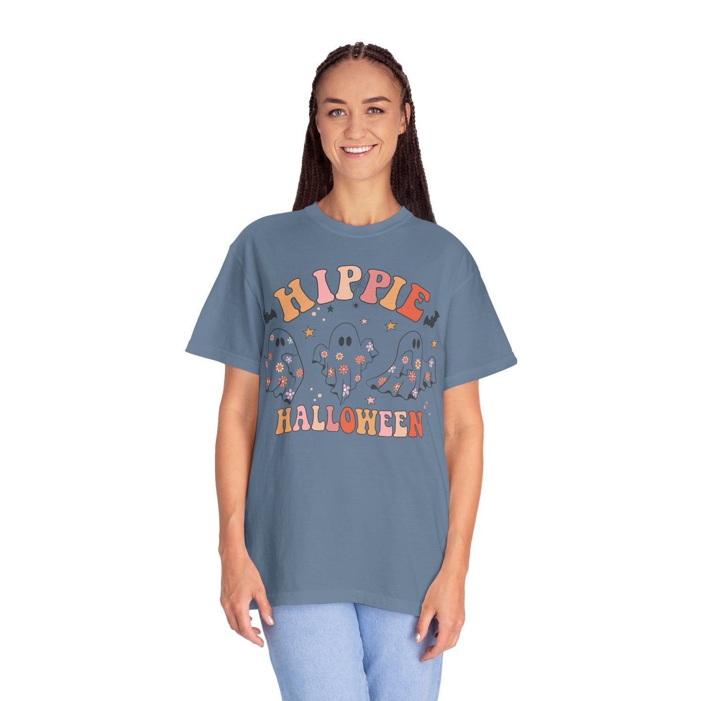 Hippie Halloween T-Shirt | Unisex Garment-Dyed Tee for Festive Fun, Casual Wear, Halloween Party, Fall 2023