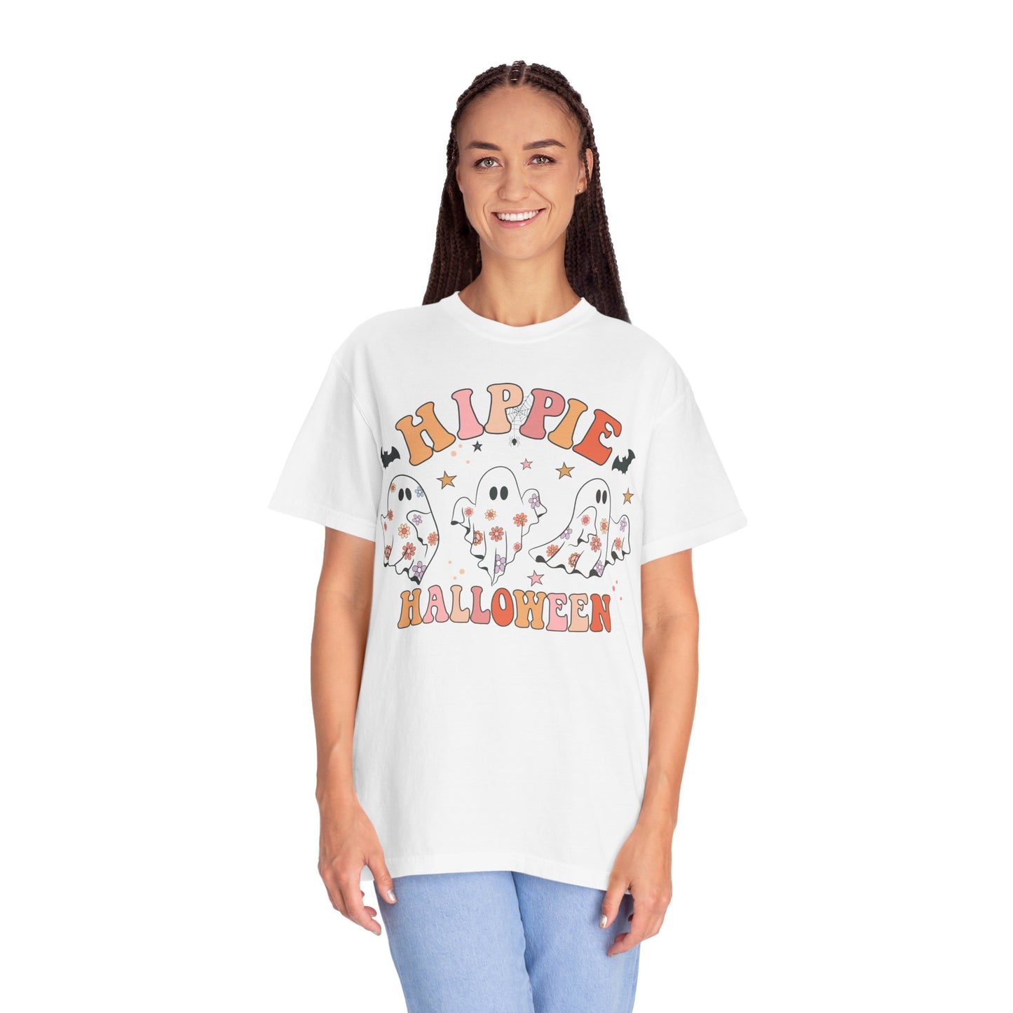 Hippie Halloween T-Shirt | Unisex Garment-Dyed Tee for Festive Fun, Casual Wear, Halloween Party, Fall 2023