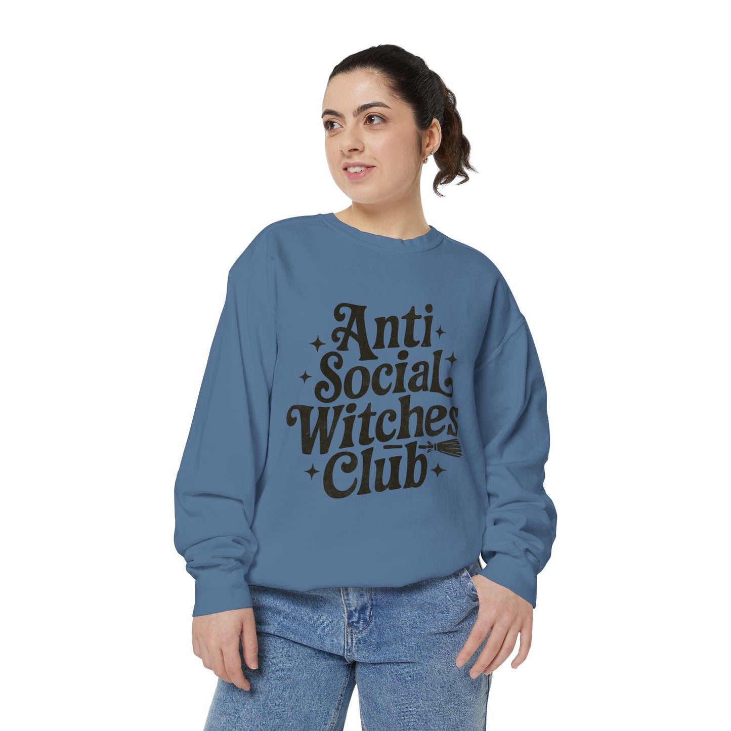Anti Social Witches Club Sweatshirt | Cozy Unisex Apparel, Gift for Witches, Fall Fashion, Halloween Style, Everyday Wear