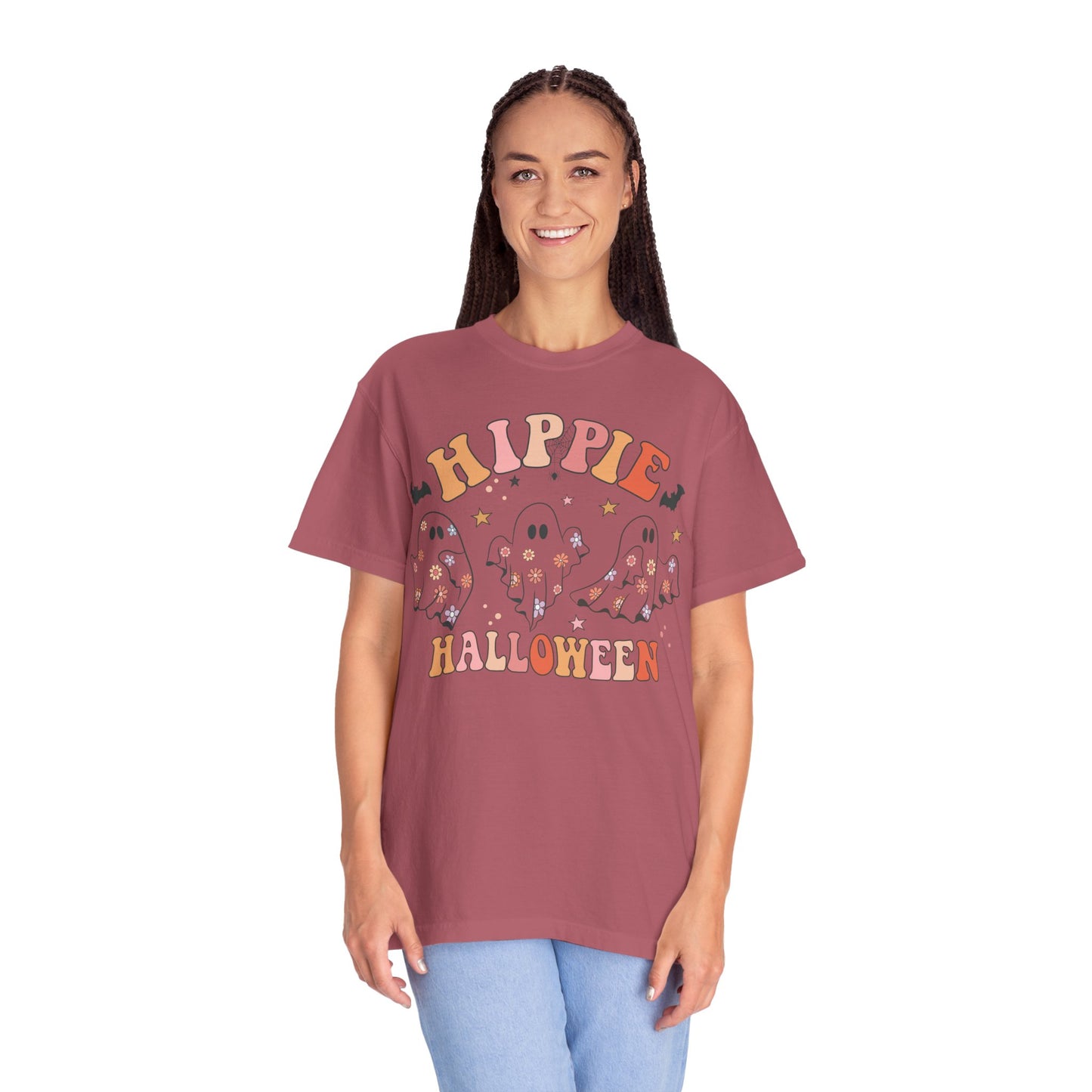 Hippie Halloween T-Shirt | Unisex Garment-Dyed Tee for Festive Fun, Casual Wear, Halloween Party, Fall 2023