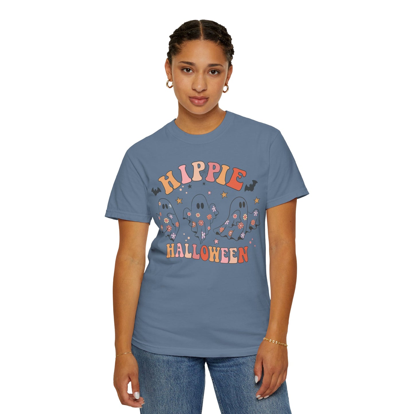 Hippie Halloween T-Shirt | Unisex Garment-Dyed Tee for Festive Fun, Casual Wear, Halloween Party, Fall 2023