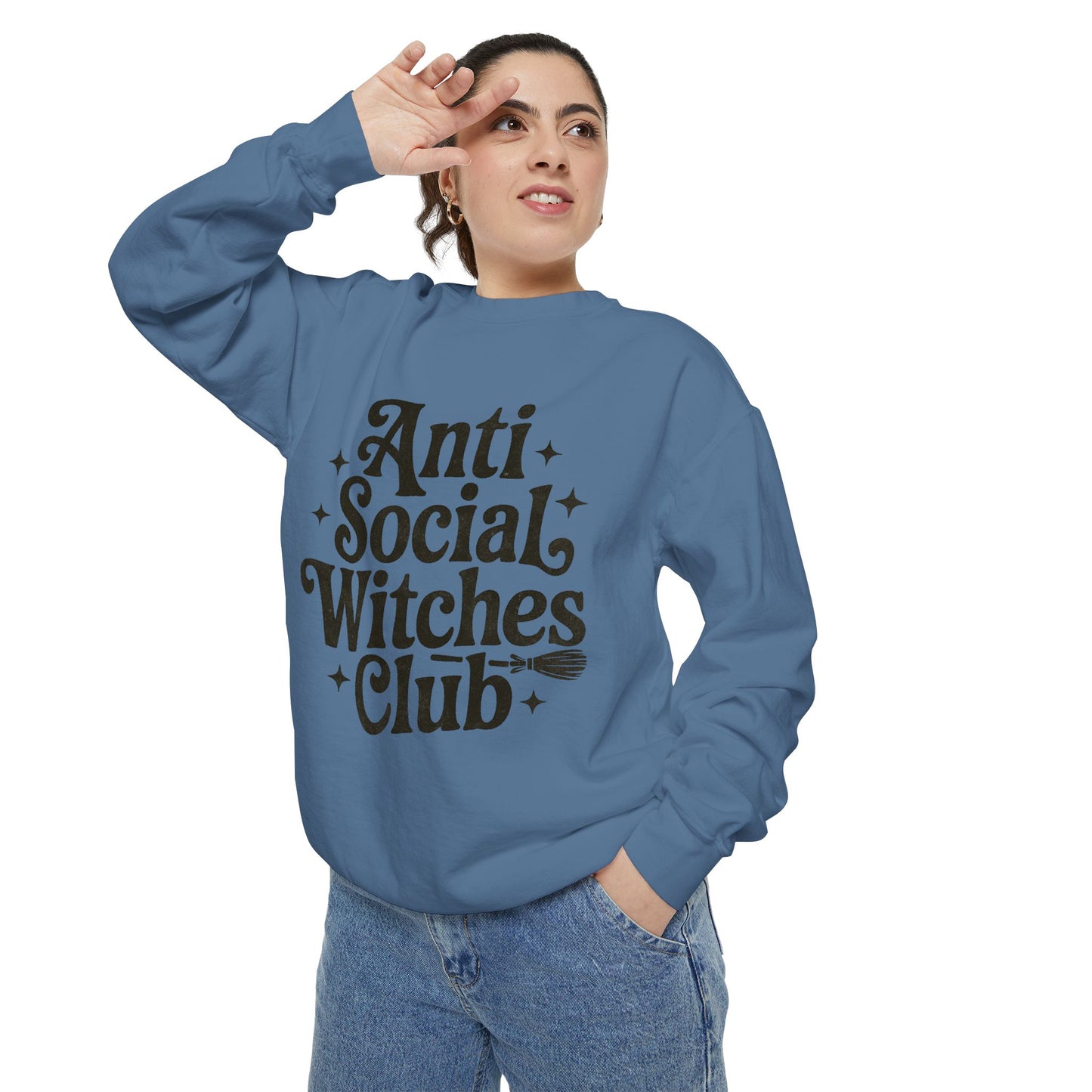 Anti Social Witches Club Sweatshirt | Cozy Unisex Apparel, Gift for Witches, Fall Fashion, Halloween Style, Everyday Wear