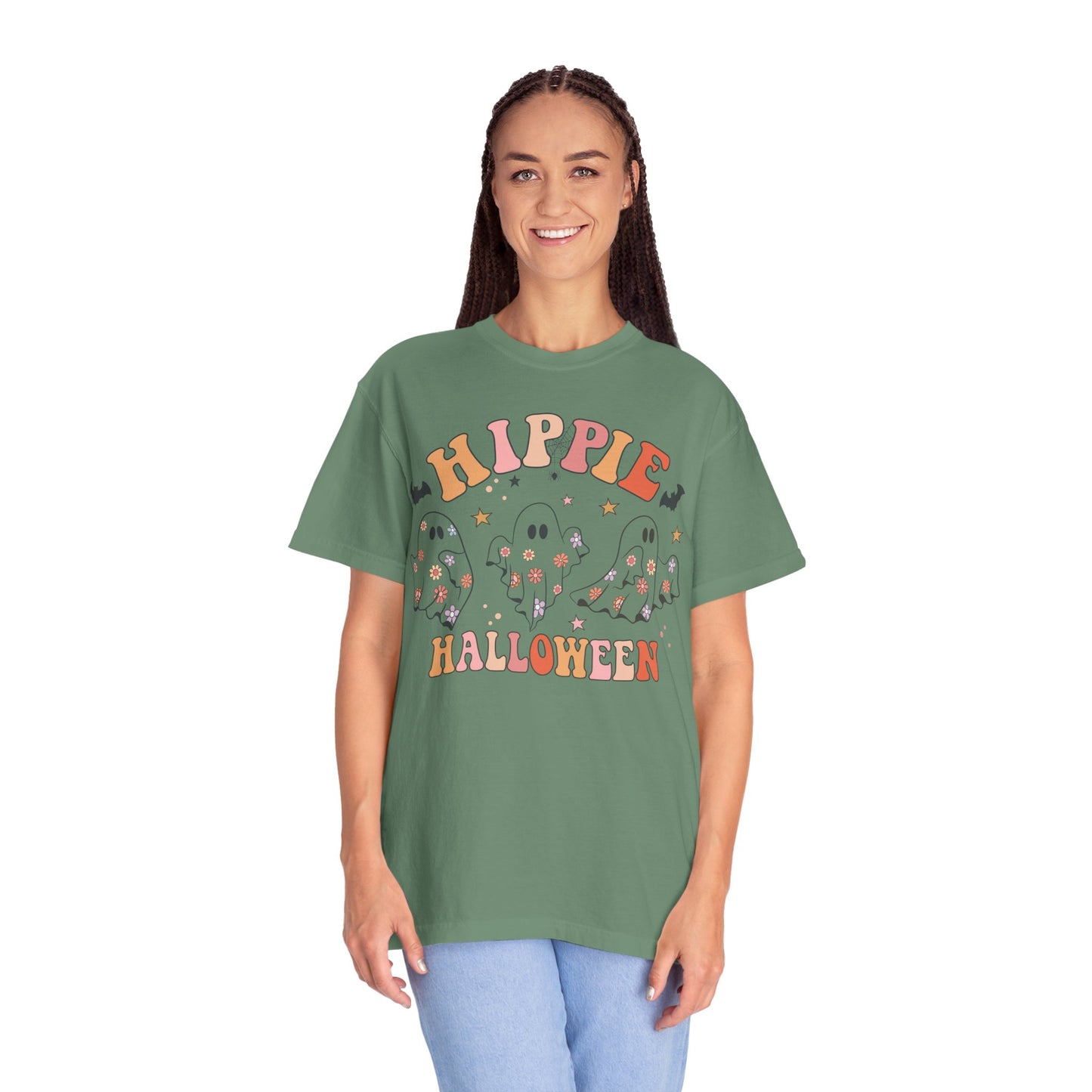 Hippie Halloween T-Shirt | Unisex Garment-Dyed Tee for Festive Fun, Casual Wear, Halloween Party, Fall 2023
