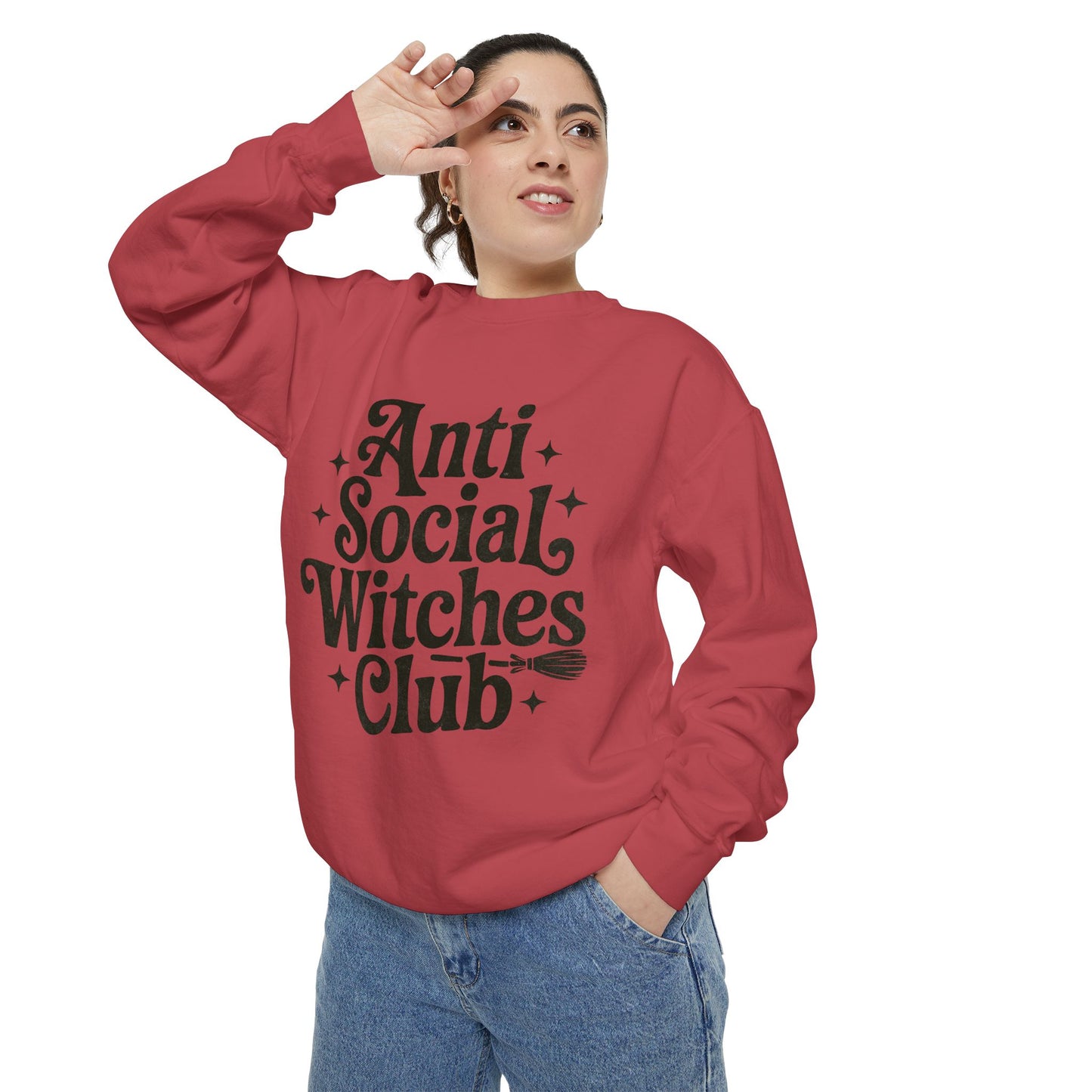 Anti Social Witches Club Sweatshirt | Cozy Unisex Apparel, Gift for Witches, Fall Fashion, Halloween Style, Everyday Wear