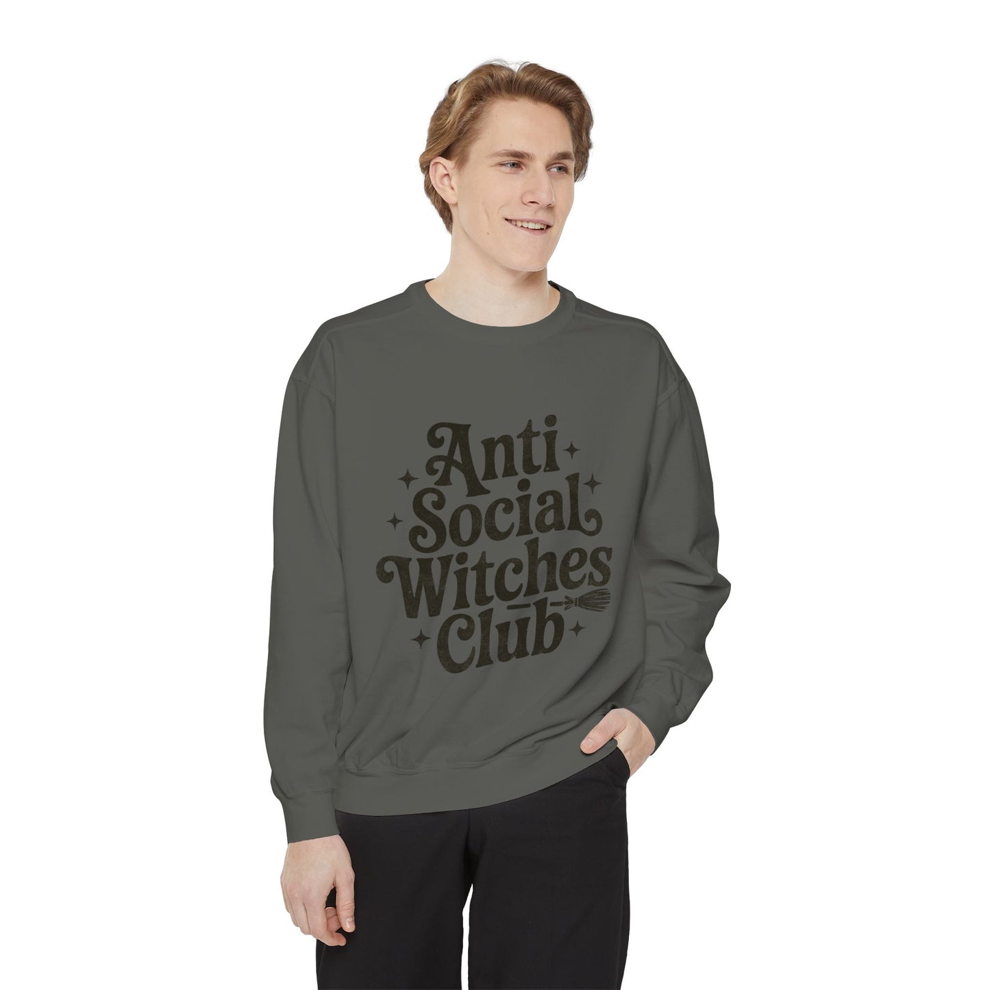 Anti Social Witches Club Sweatshirt | Cozy Unisex Apparel, Gift for Witches, Fall Fashion, Halloween Style, Everyday Wear