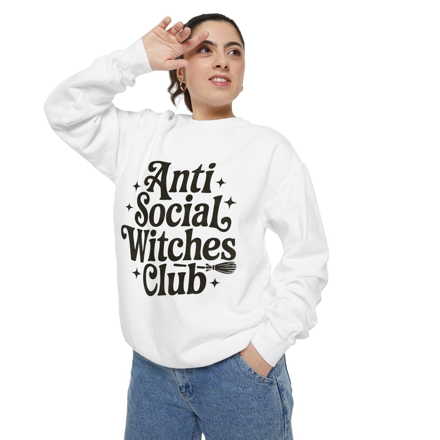 Anti Social Witches Club Sweatshirt | Cozy Unisex Apparel, Gift for Witches, Fall Fashion, Halloween Style, Everyday Wear