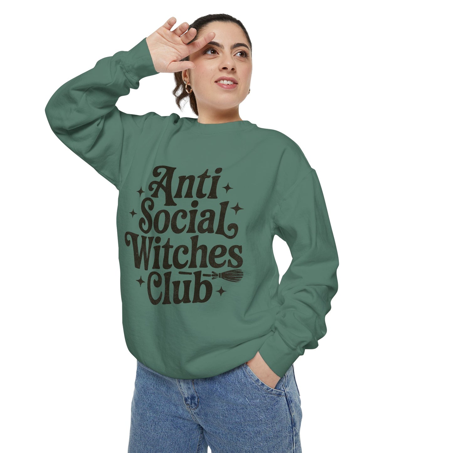Anti Social Witches Club Sweatshirt | Cozy Unisex Apparel, Gift for Witches, Fall Fashion, Halloween Style, Everyday Wear