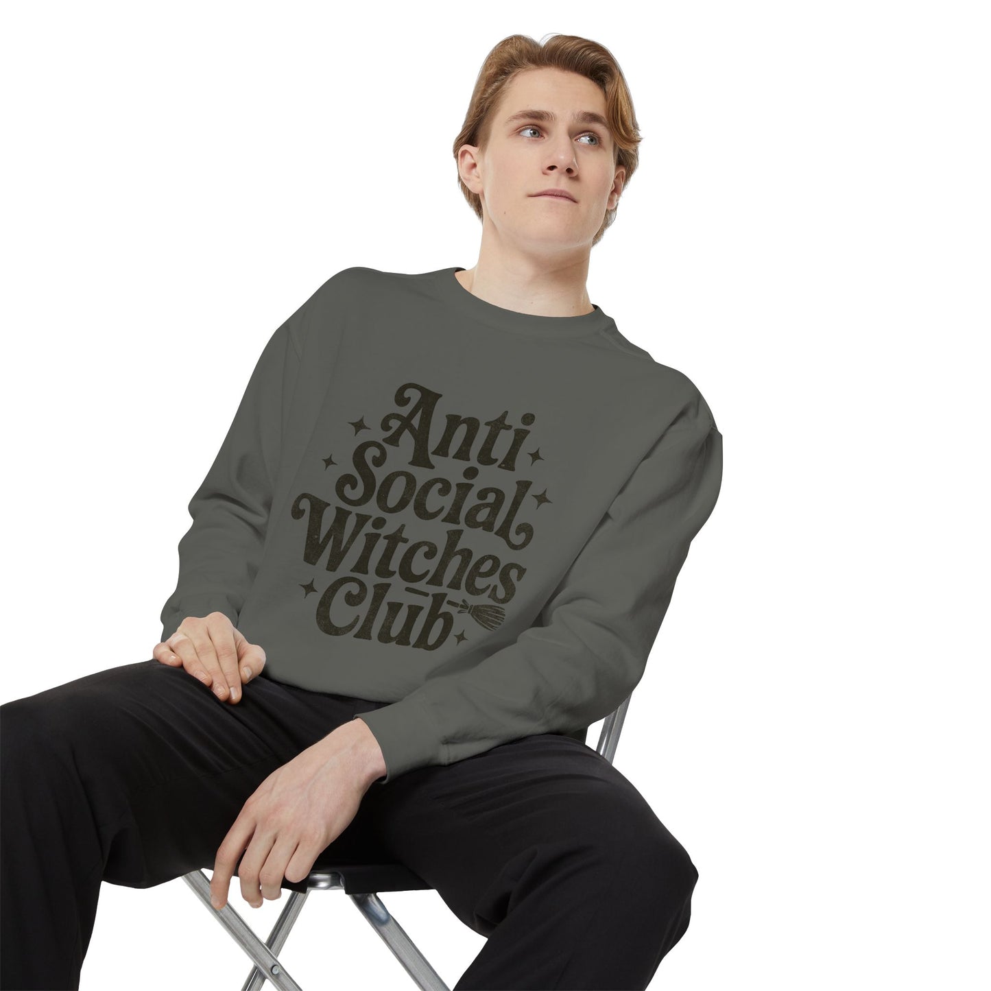 Anti Social Witches Club Sweatshirt | Cozy Unisex Apparel, Gift for Witches, Fall Fashion, Halloween Style, Everyday Wear
