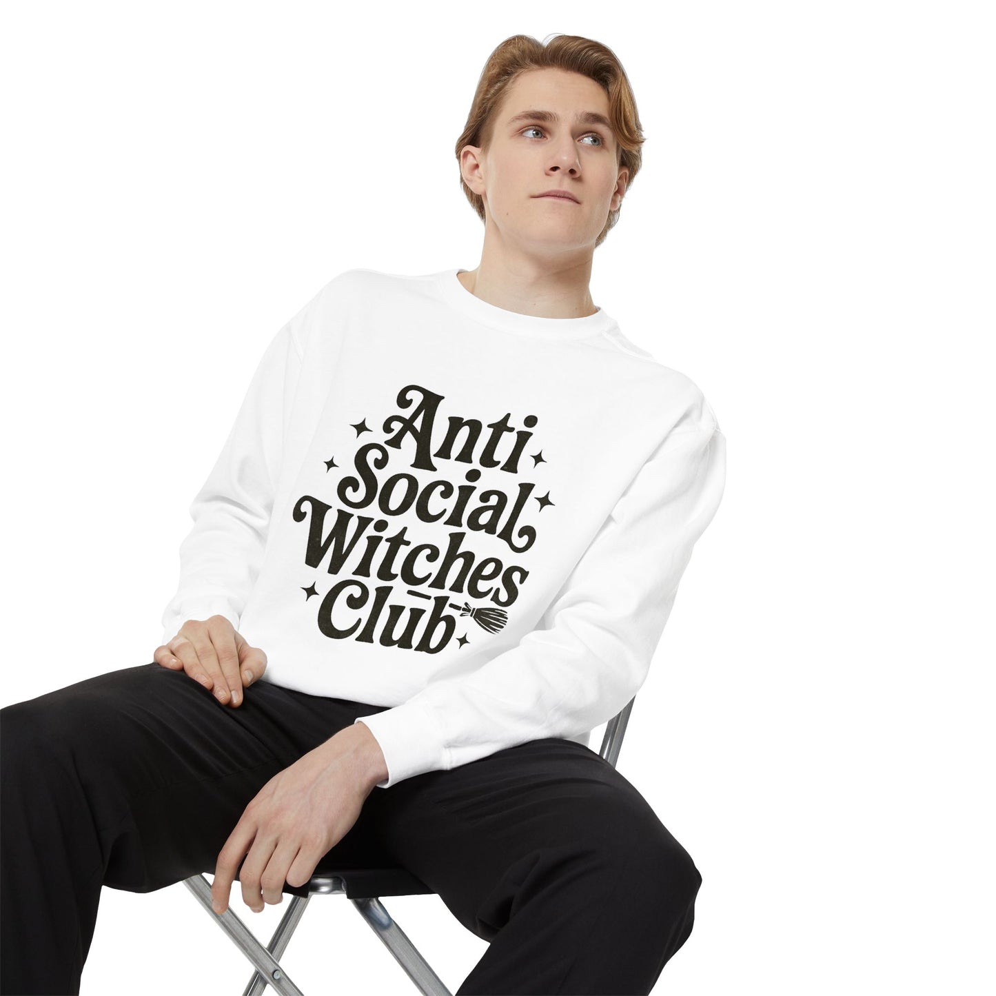 Anti Social Witches Club Sweatshirt | Cozy Unisex Apparel, Gift for Witches, Fall Fashion, Halloween Style, Everyday Wear