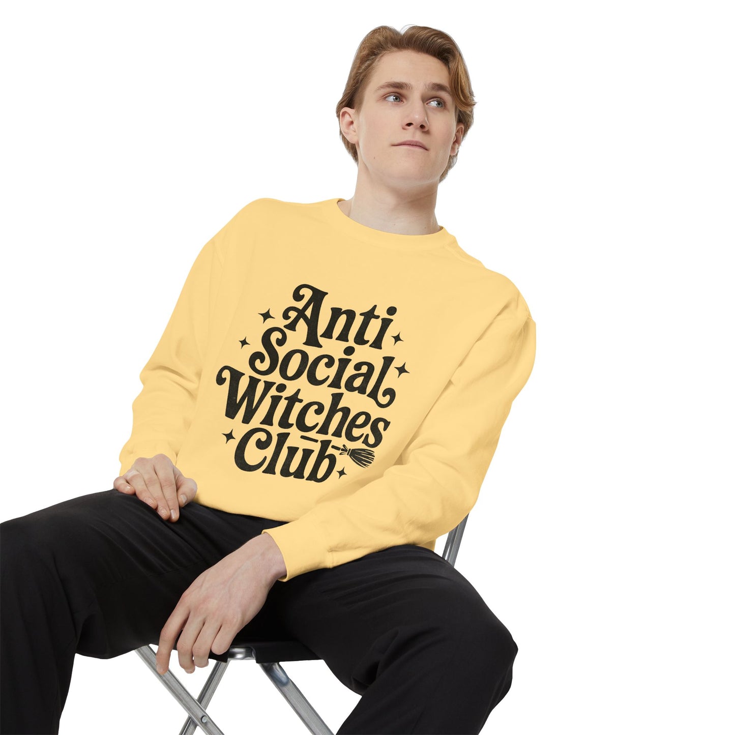 Anti Social Witches Club Sweatshirt | Cozy Unisex Apparel, Gift for Witches, Fall Fashion, Halloween Style, Everyday Wear