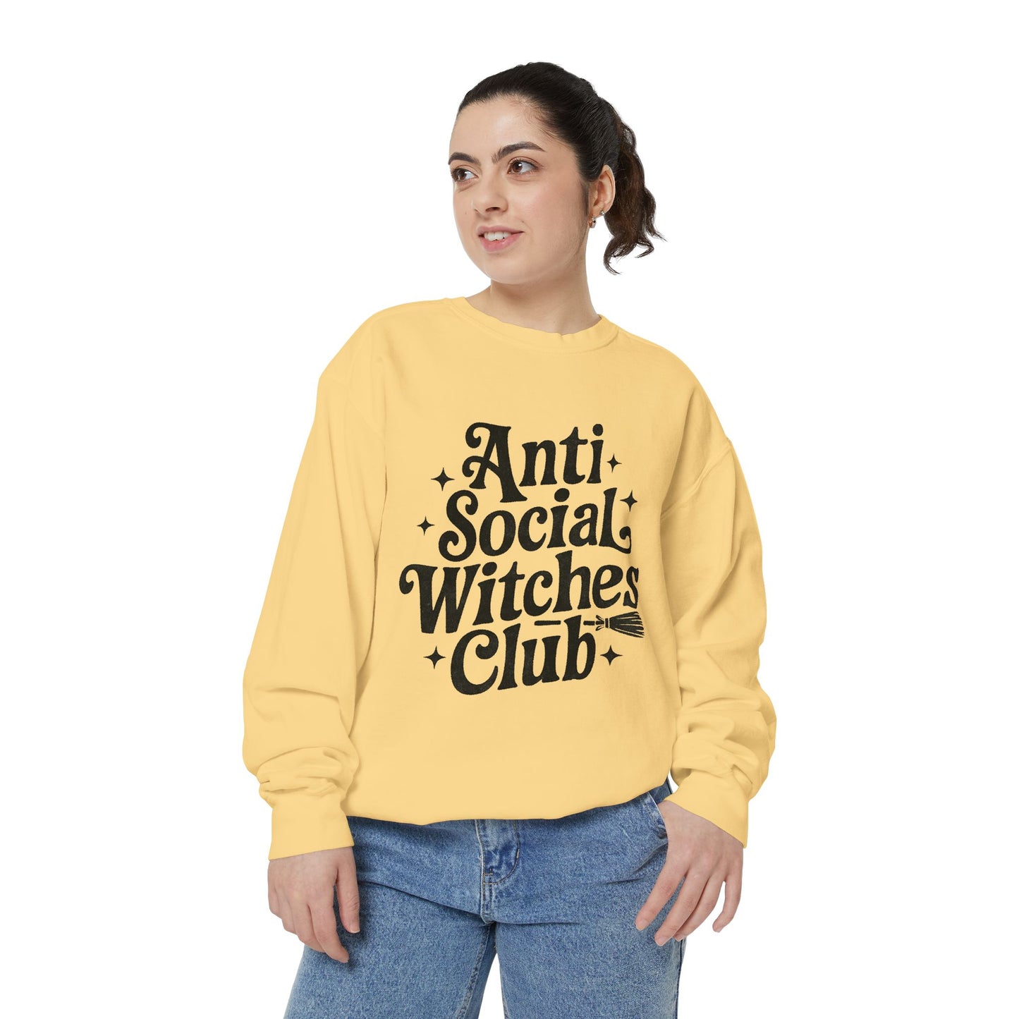 Anti Social Witches Club Sweatshirt | Cozy Unisex Apparel, Gift for Witches, Fall Fashion, Halloween Style, Everyday Wear