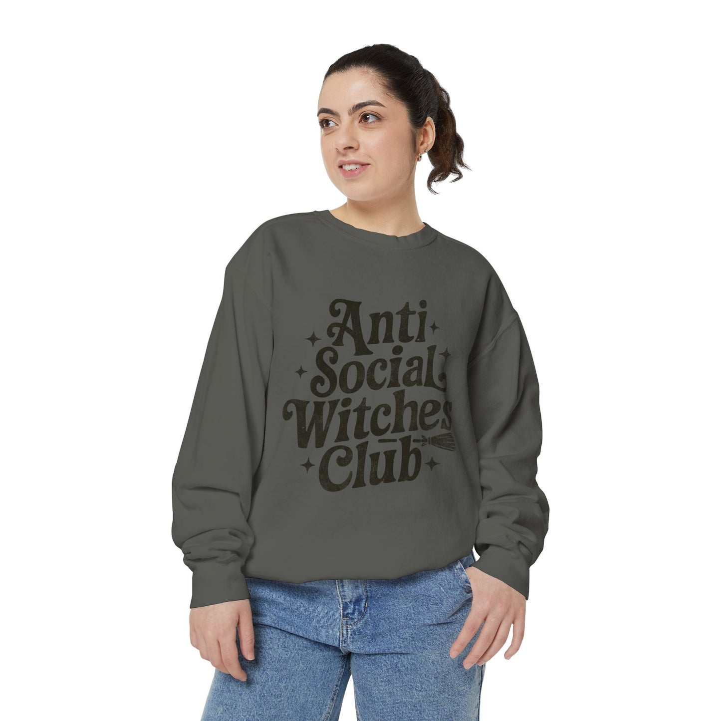 Anti Social Witches Club Sweatshirt | Cozy Unisex Apparel, Gift for Witches, Fall Fashion, Halloween Style, Everyday Wear
