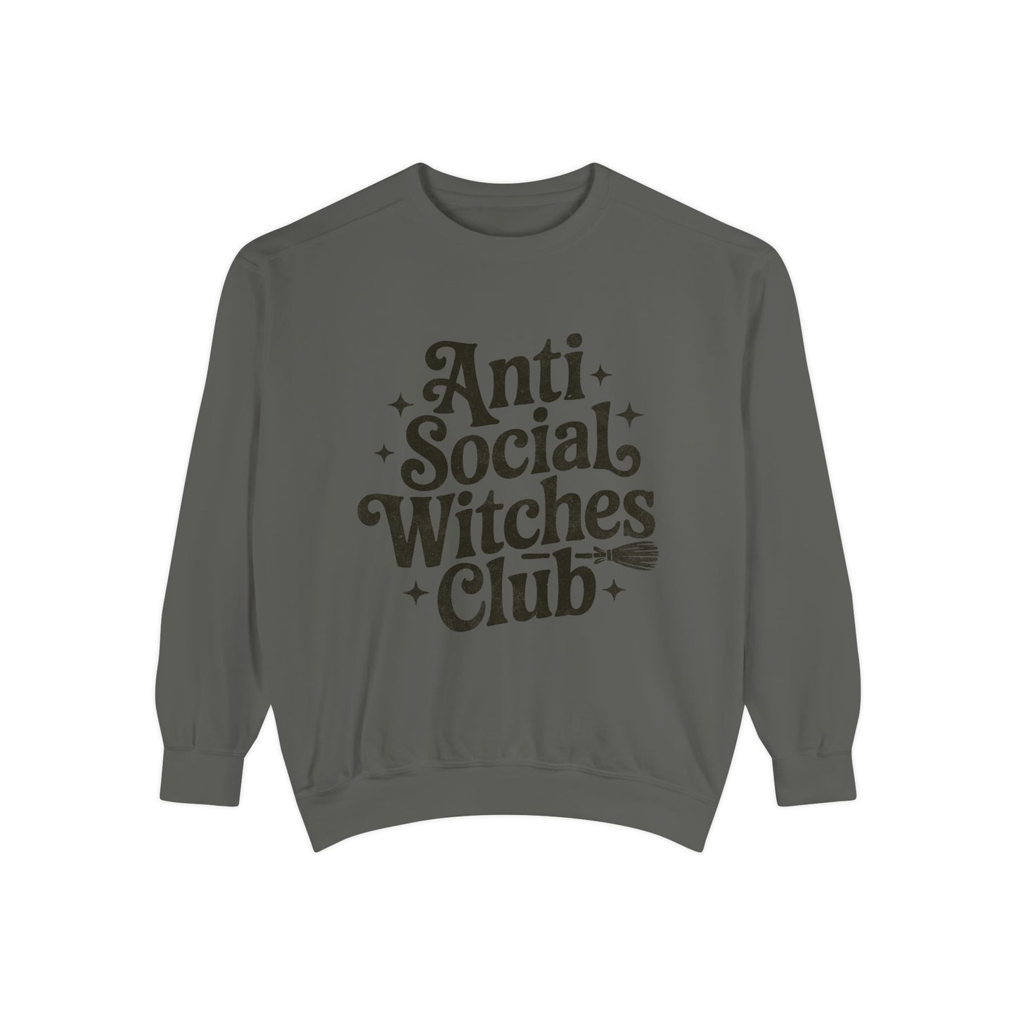 Anti Social Witches Club Sweatshirt | Cozy Unisex Apparel, Gift for Witches, Fall Fashion, Halloween Style, Everyday Wear