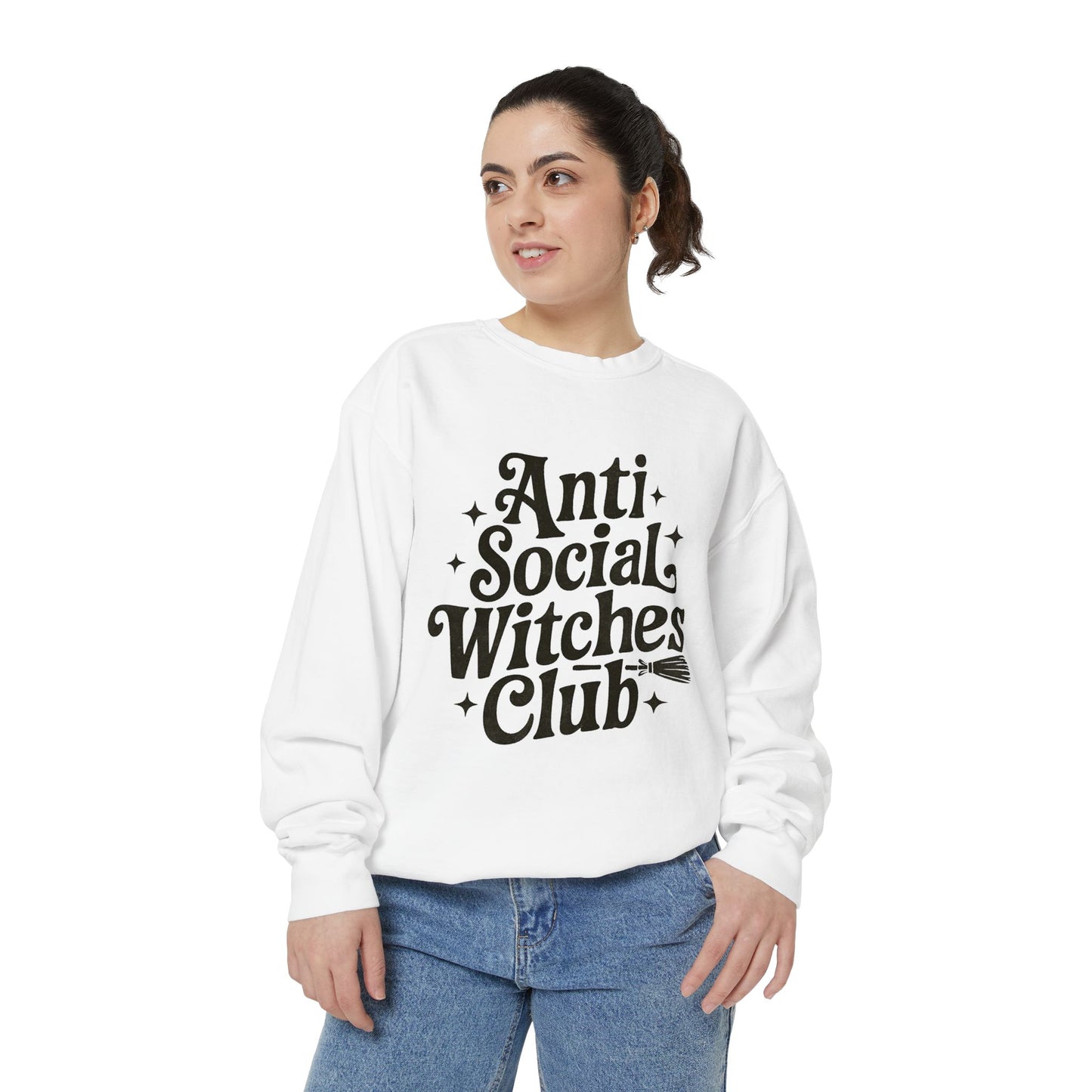 Anti Social Witches Club Sweatshirt | Cozy Unisex Apparel, Gift for Witches, Fall Fashion, Halloween Style, Everyday Wear