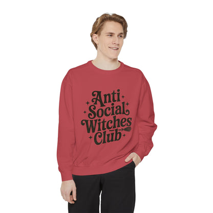 Anti Social Witches Club Sweatshirt | Cozy Unisex Apparel, Gift for Witches, Fall Fashion, Halloween Style, Everyday Wear