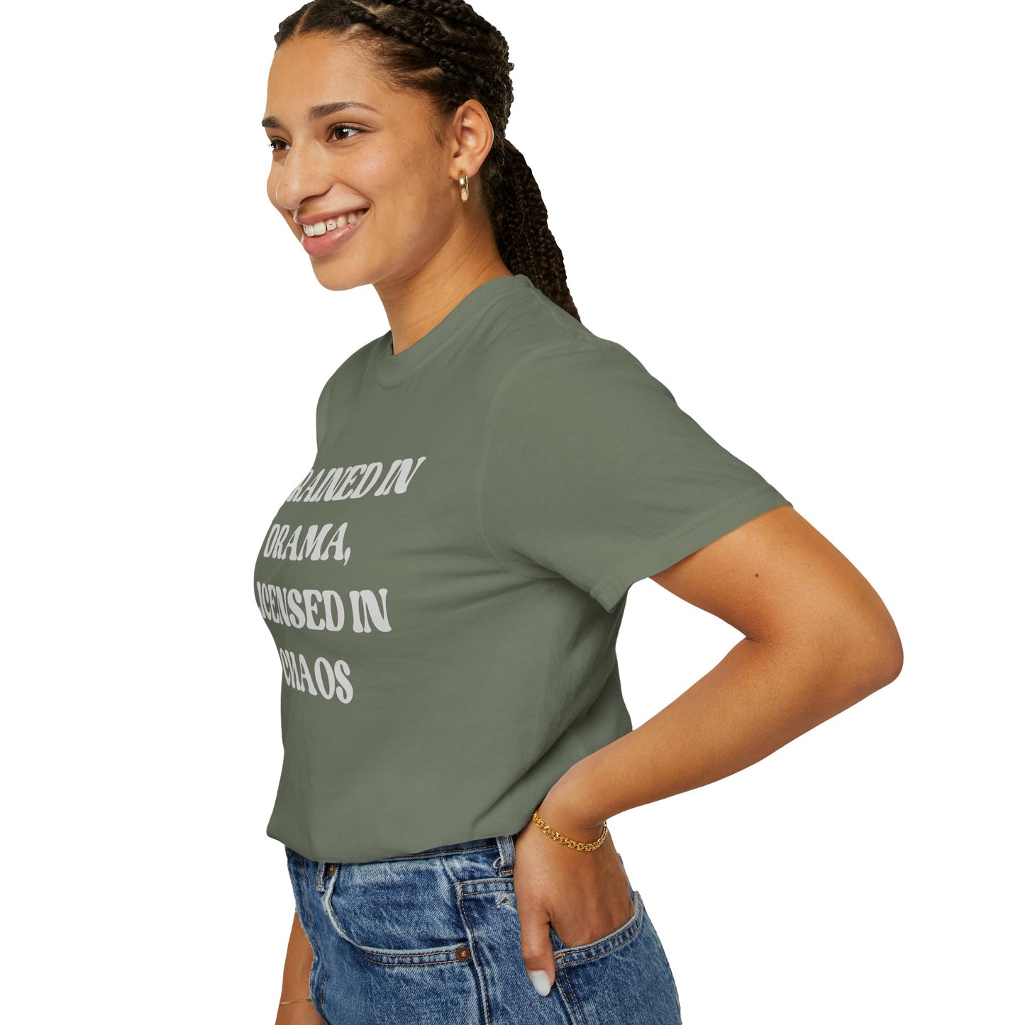 Trained in Drama, Licensed in Chaos Unisex T-Shirt
