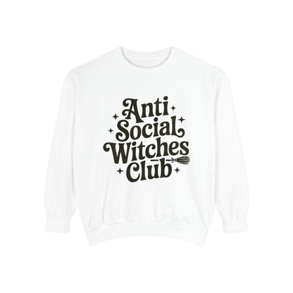 Anti Social Witches Club Sweatshirt | Cozy Unisex Apparel, Gift for Witches, Fall Fashion, Halloween Style, Everyday Wear