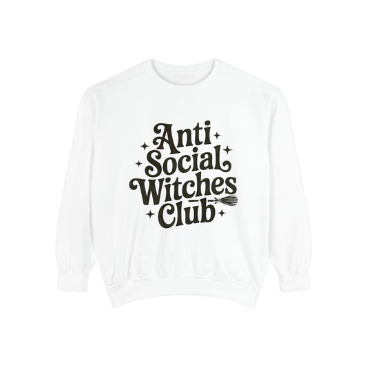 Anti Social Witches Club Sweatshirt | Cozy Unisex Apparel, Gift for Witches, Fall Fashion, Halloween Style, Everyday Wear