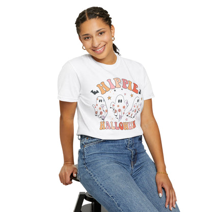 Hippie Halloween T-Shirt | Unisex Garment-Dyed Tee for Festive Fun, Casual Wear, Halloween Party, Fall 2023