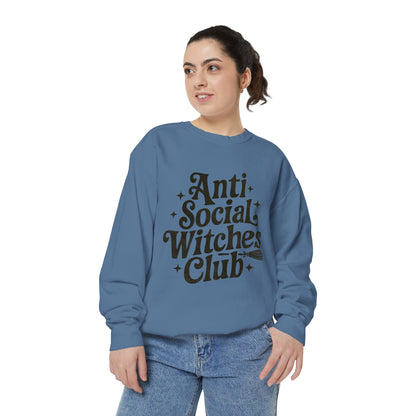 Anti Social Witches Club Sweatshirt | Cozy Unisex Apparel, Gift for Witches, Fall Fashion, Halloween Style, Everyday Wear