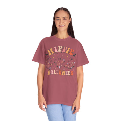 Hippie Halloween T-Shirt | Unisex Garment-Dyed Tee for Festive Fun, Casual Wear, Halloween Party, Fall 2023