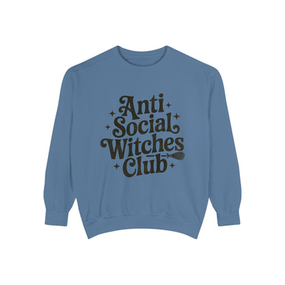 Anti Social Witches Club Sweatshirt | Cozy Unisex Apparel, Gift for Witches, Fall Fashion, Halloween Style, Everyday Wear