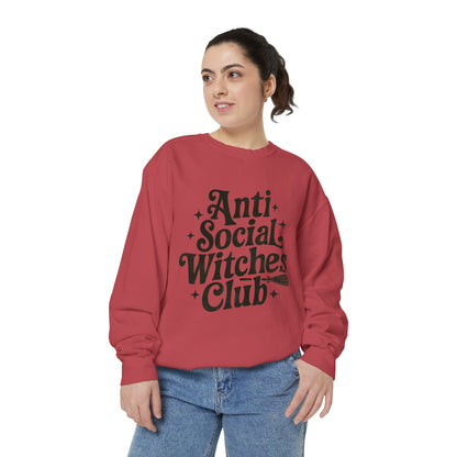 Anti Social Witches Club Sweatshirt | Cozy Unisex Apparel, Gift for Witches, Fall Fashion, Halloween Style, Everyday Wear