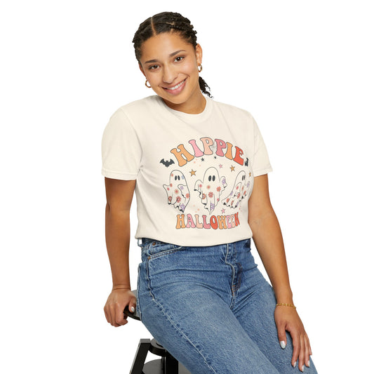 Hippie Halloween T-Shirt | Unisex Garment-Dyed Tee for Festive Fun, Casual Wear, Halloween Party, Fall 2023