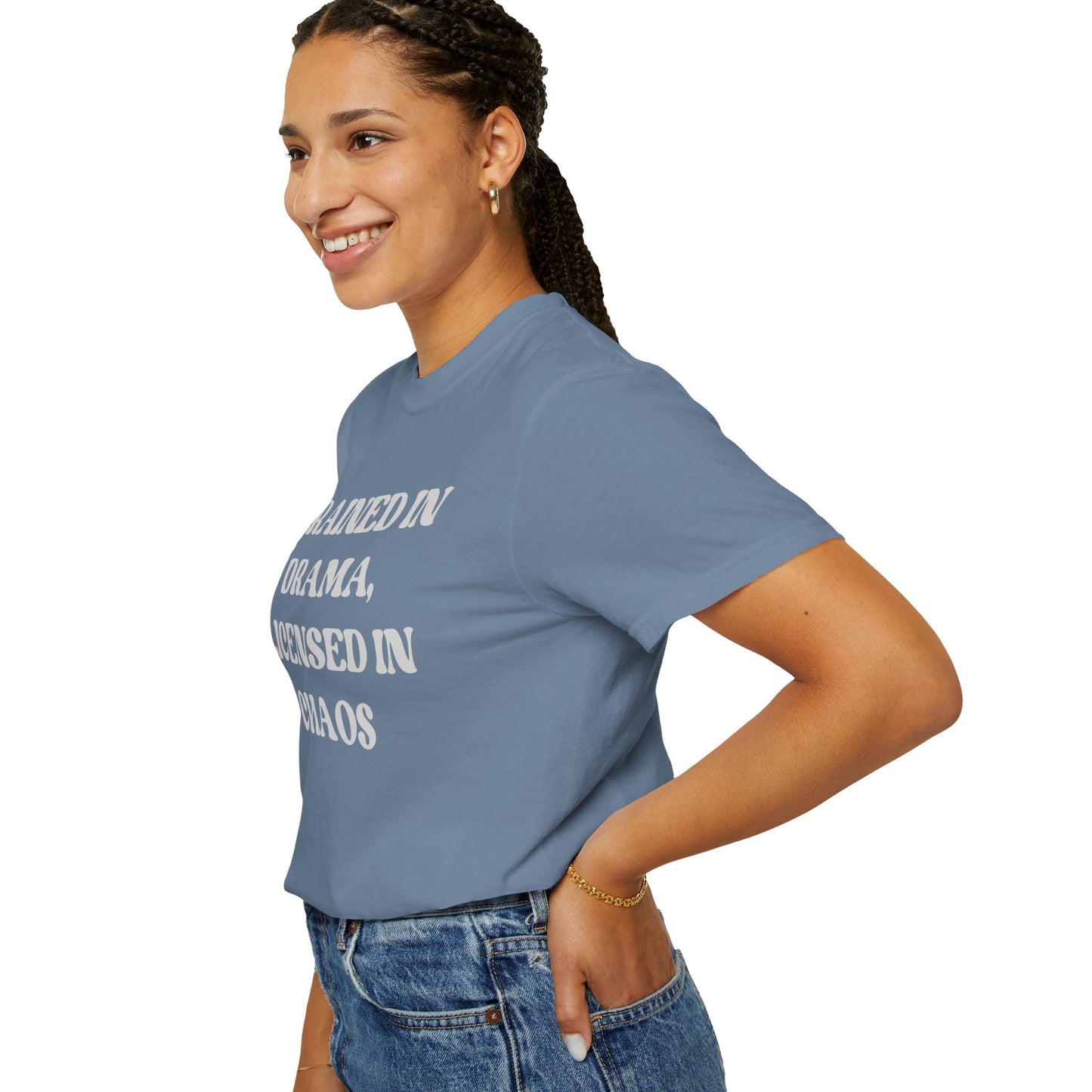 Trained in Drama, Licensed in Chaos Unisex T-Shirt