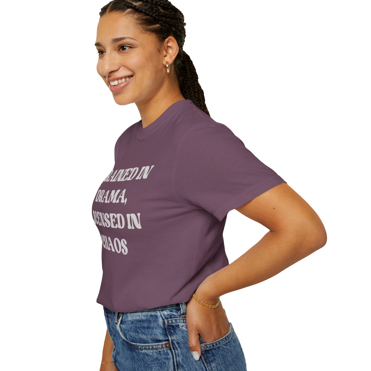 Trained in Drama, Licensed in Chaos Unisex T-Shirt