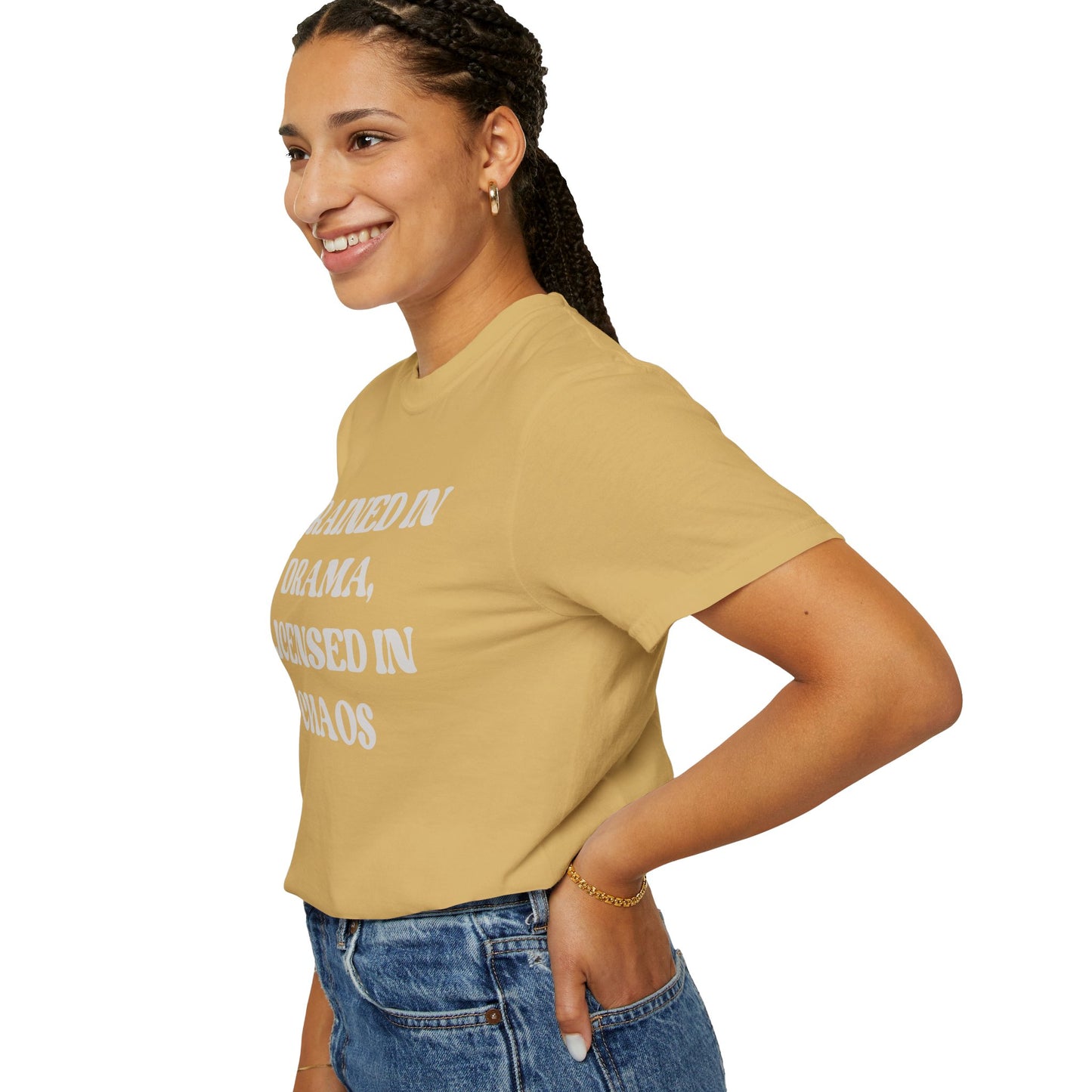 Trained in Drama, Licensed in Chaos Unisex T-Shirt