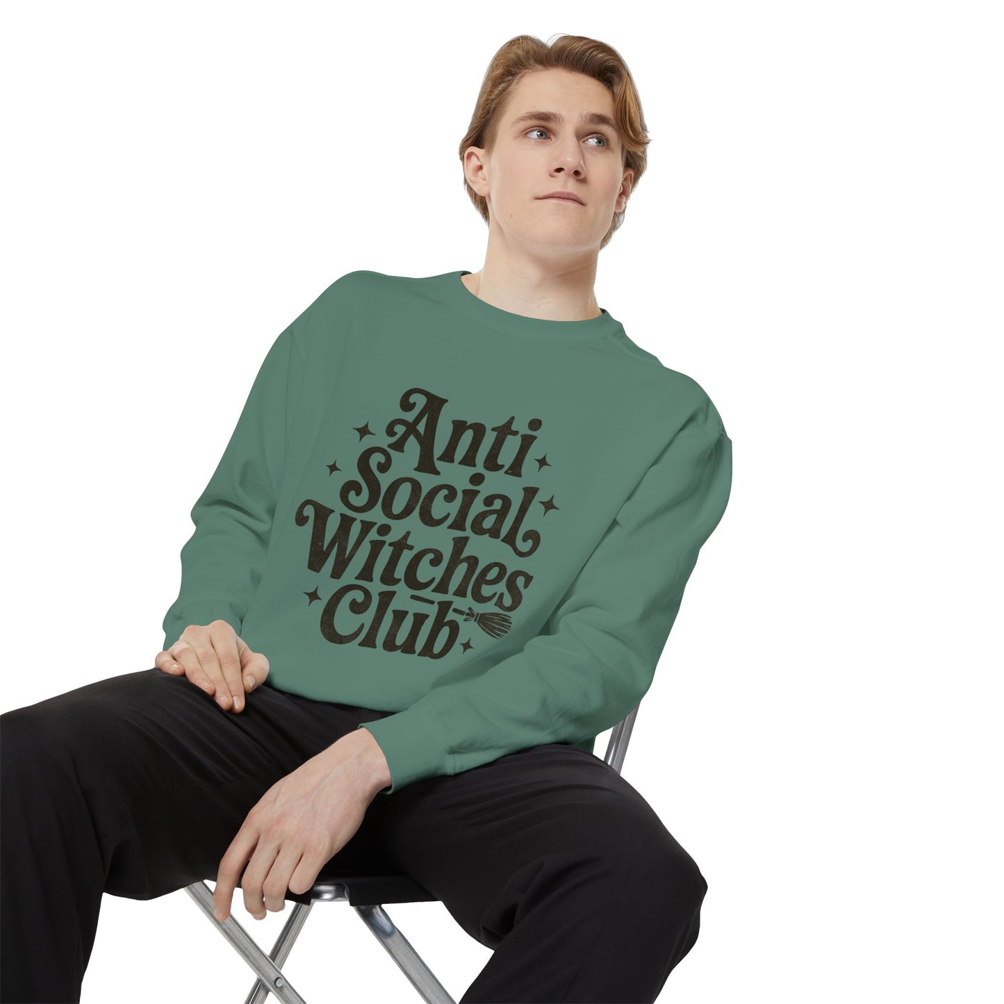 Anti Social Witches Club Sweatshirt | Cozy Unisex Apparel, Gift for Witches, Fall Fashion, Halloween Style, Everyday Wear
