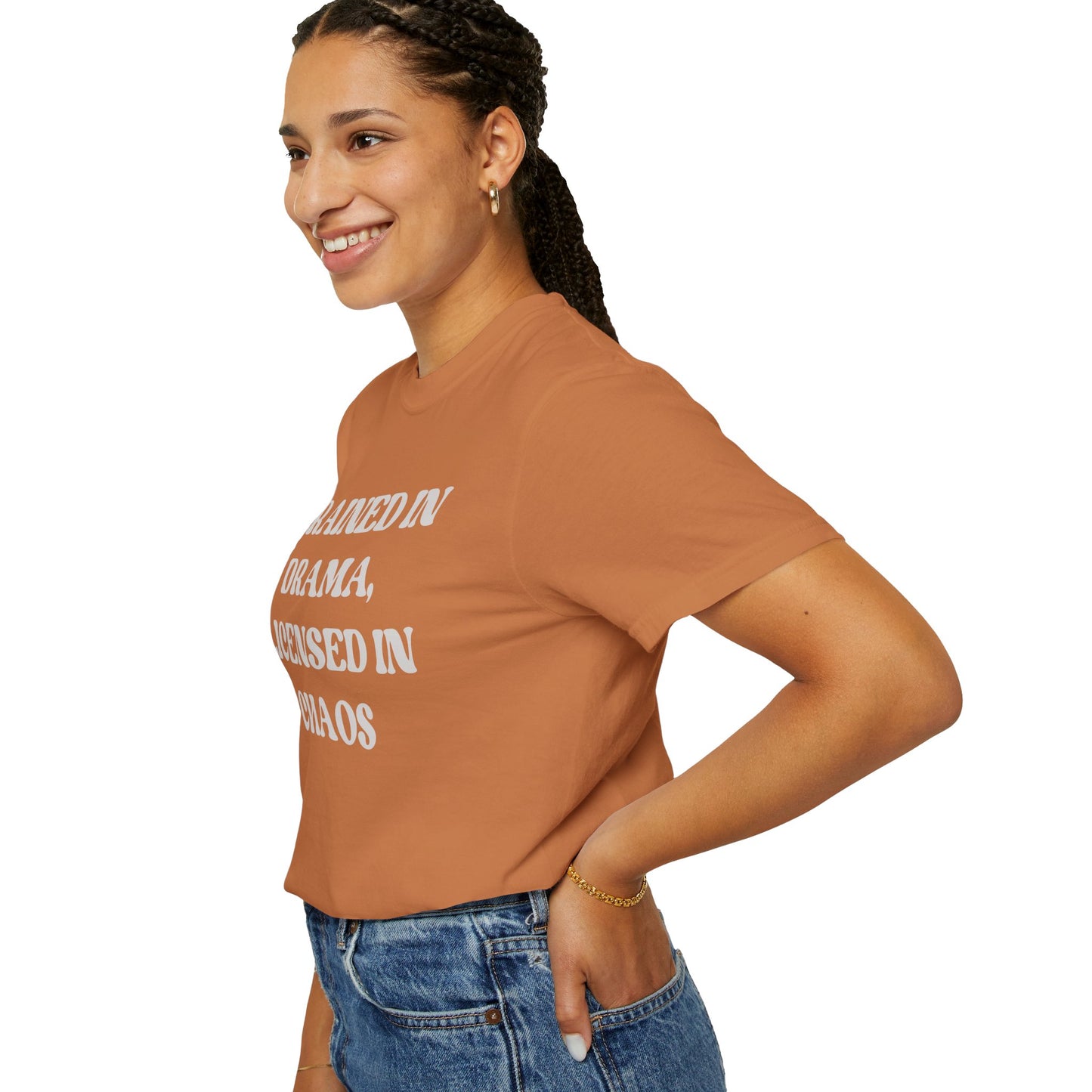 Trained in Drama, Licensed in Chaos Unisex T-Shirt