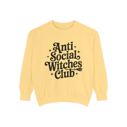 Anti Social Witches Club Sweatshirt | Cozy Unisex Apparel, Gift for Witches, Fall Fashion, Halloween Style, Everyday Wear