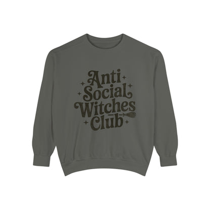 Anti Social Witches Club Sweatshirt | Cozy Unisex Apparel, Gift for Witches, Fall Fashion, Halloween Style, Everyday Wear