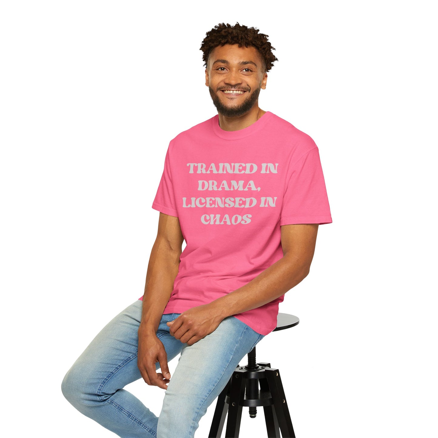 Trained in Drama, Licensed in Chaos Unisex T-Shirt
