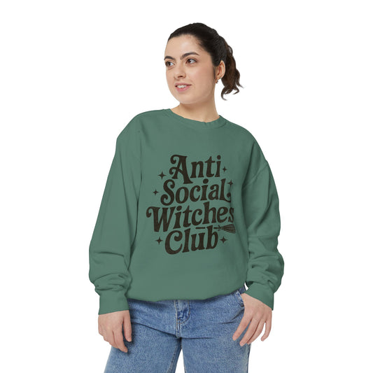 Anti Social Witches Club Sweatshirt | Cozy Unisex Apparel, Gift for Witches, Fall Fashion, Halloween Style, Everyday Wear